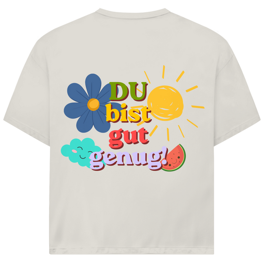 Oversize T-Shirt *Du bist gut genug* back logo
