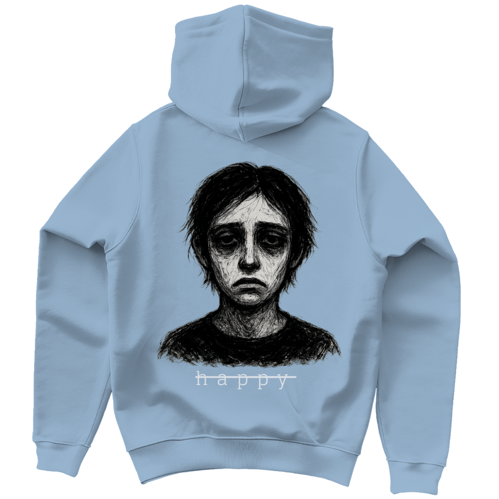Backprint unisex Hoodie SIG. unhappy