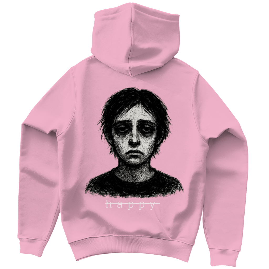 Backprint unisex Hoodie SIG. unhappy