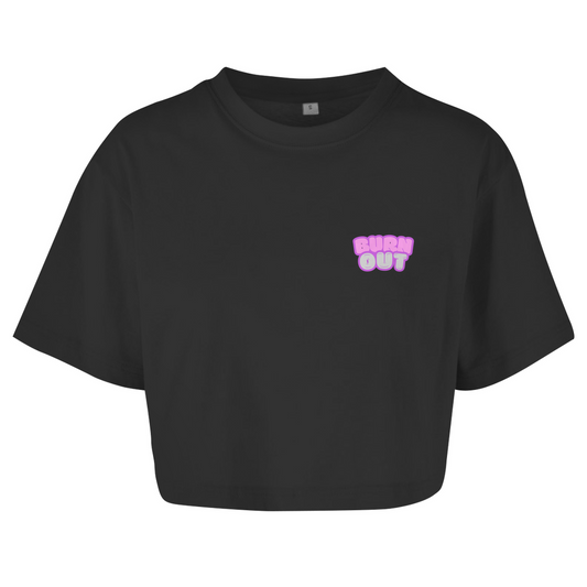 Damen Oversize Crop Top BRNOUT