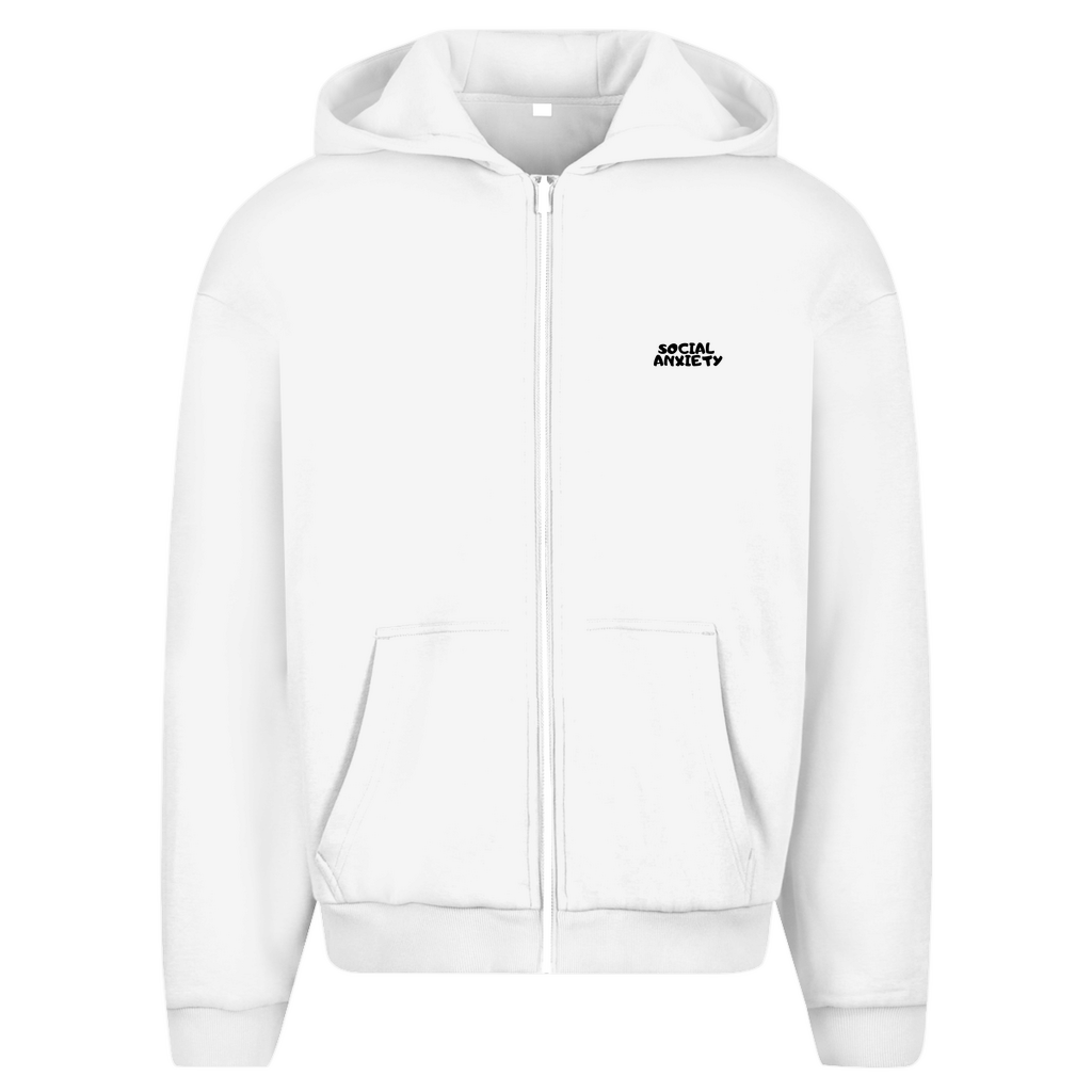 Herren Oversize Zipper Hoodie ANGST
