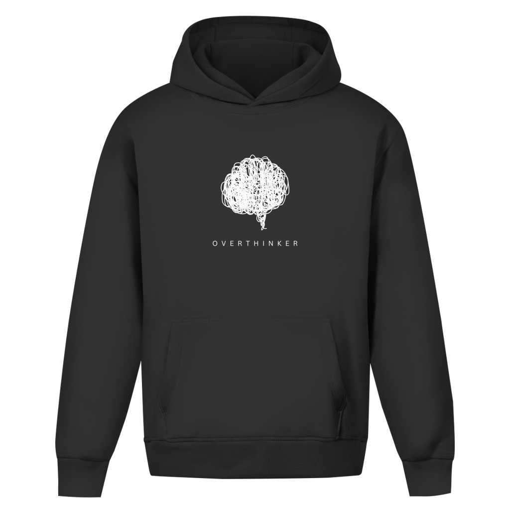 Oversize Premium Hoodie *overthinker* Front Logo