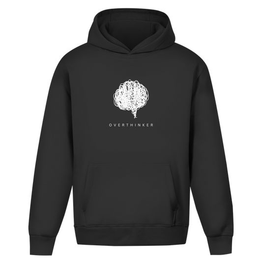 Oversize Premium Hoodie *overthinker* Front Logo