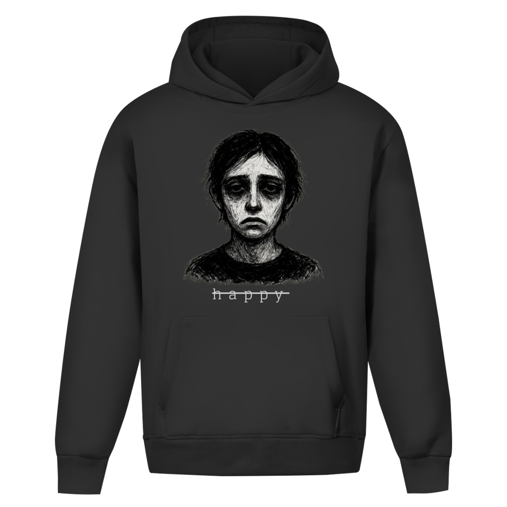 Oversize Premium Hoodie *unhappy* Front Logo