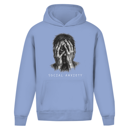 Oversize Premium Hoodie *social anxiety* Front Logo