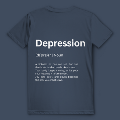 Unisex T-Shirt *Depression, Duden* Back Logo