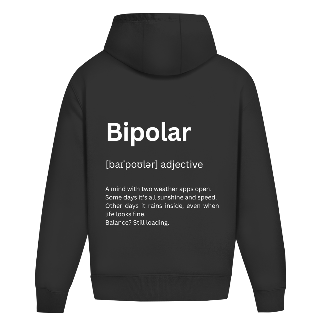 Oversize Premium Hoodie *Bipolar. Duden* Back Logo
