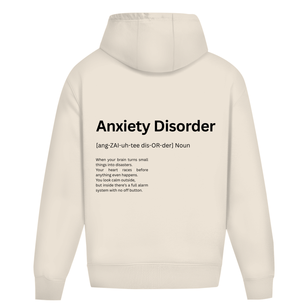 Oversize Premium Hoodie *Anxiety. Duden* Back Logo