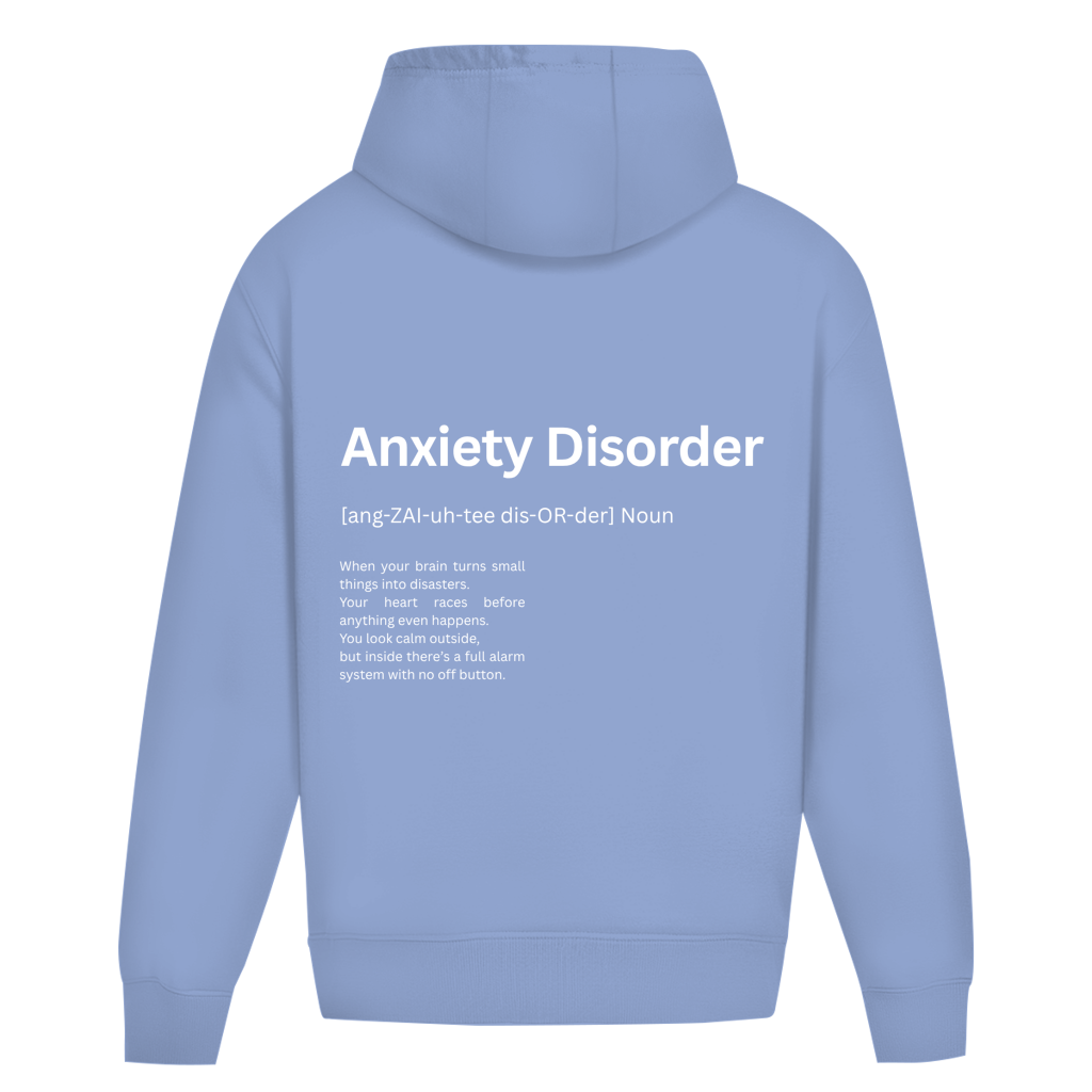 Oversize Premium Hoodie *Anxiety. Duden* Back Logo