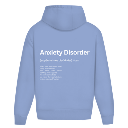 Oversize Premium Hoodie *Anxiety. Duden* Back Logo