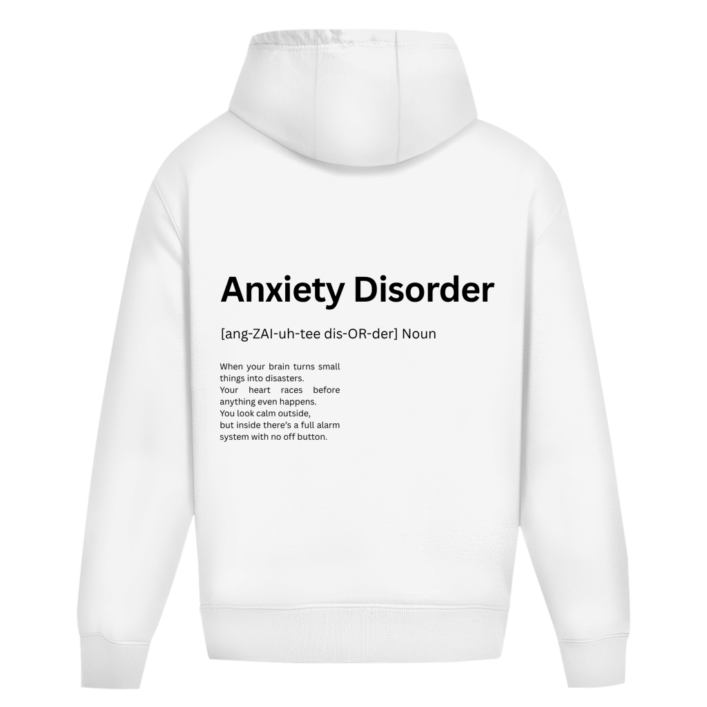 Oversize Premium Hoodie *Anxiety. Duden* Back Logo