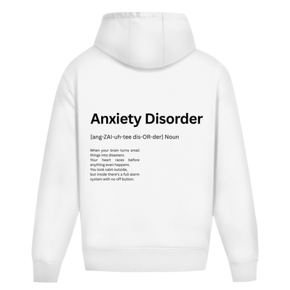 Oversize Premium Hoodie *Anxiety. Duden* Back Logo