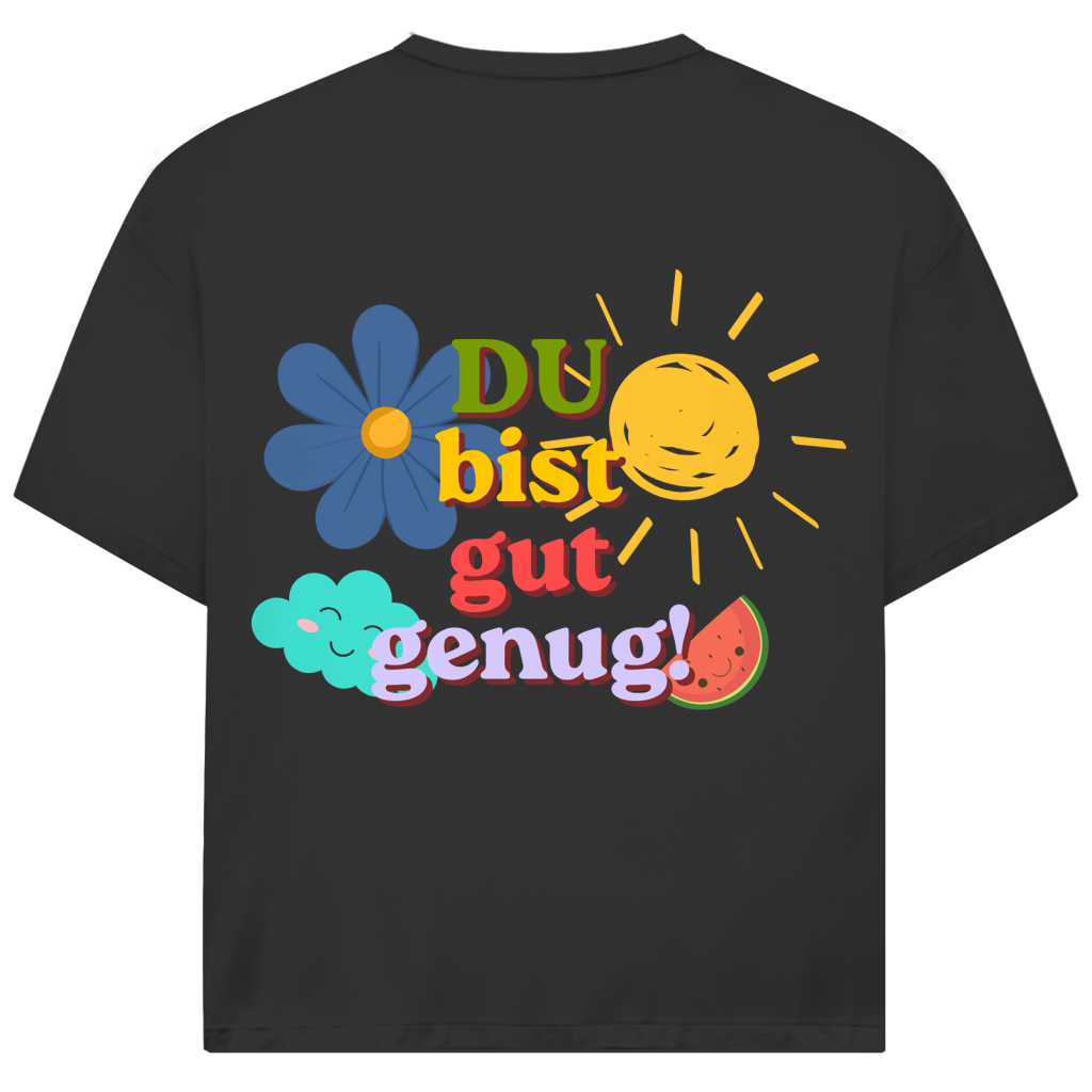Oversize T-Shirt *Du bist gut genug* back logo