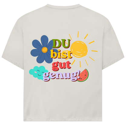 Oversize T-Shirt *Du bist gut genug* back logo