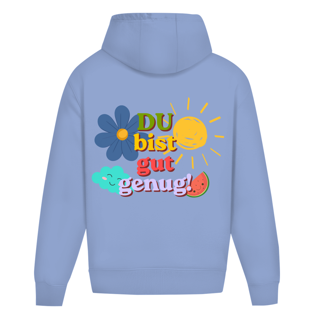 Oversize Premium Hoodie *Du bist gut genug* back logo
