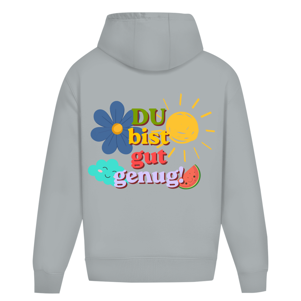 Oversize Premium Hoodie *Du bist gut genug* back logo