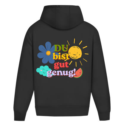 Oversize Premium Hoodie *Du bist gut genug* back logo