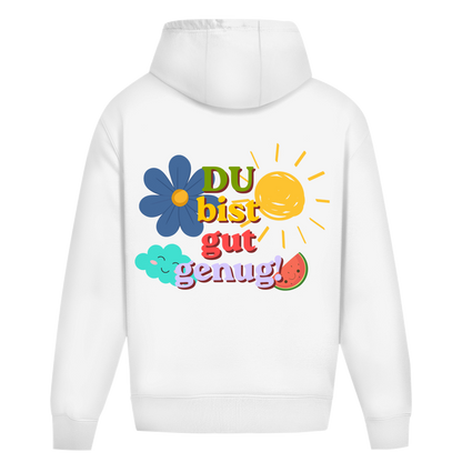 Oversize Premium Hoodie *Du bist gut genug* back logo
