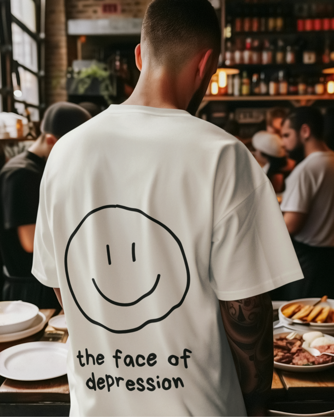 Oversize T-Shirt *the face of depression*
