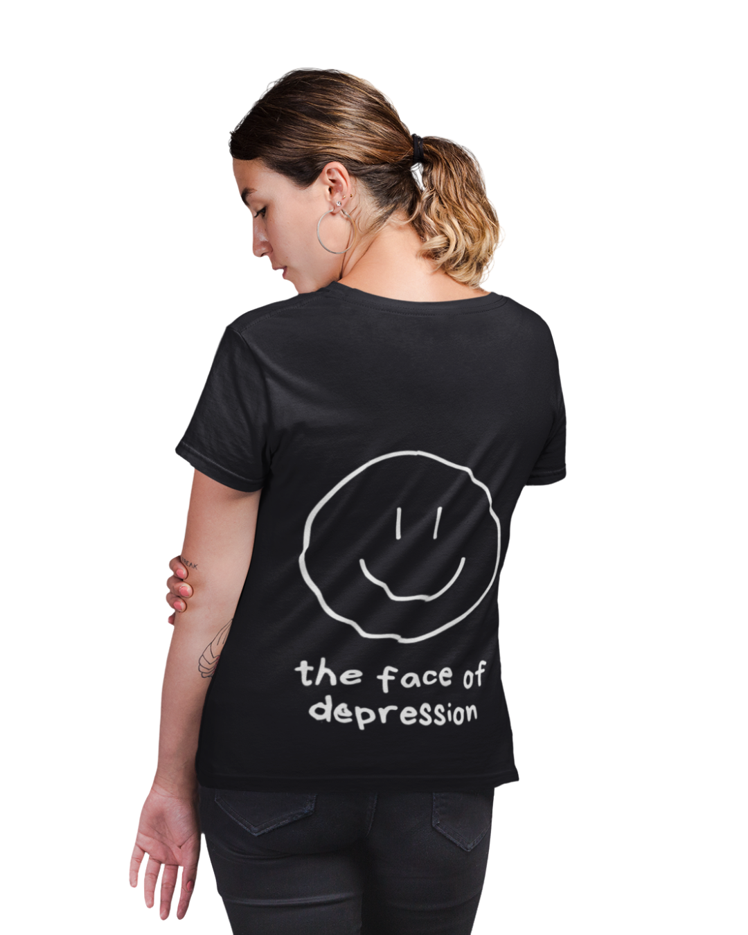 Slim T-Shirt *the face of depression*