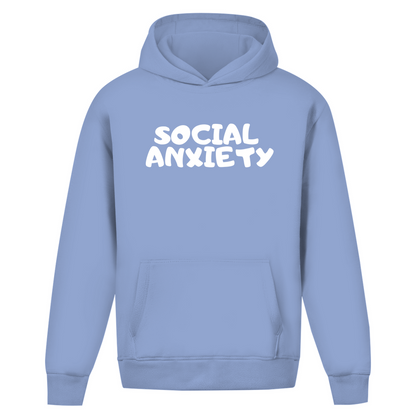 Oversize Hoodie Ohne Kordel angst weiss