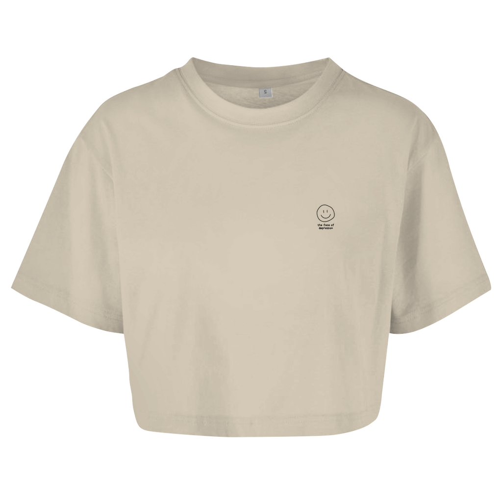 Damen Oversize Crop Top the face