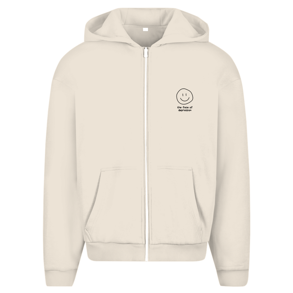 Herren Oversize Zipper Hoodie the face