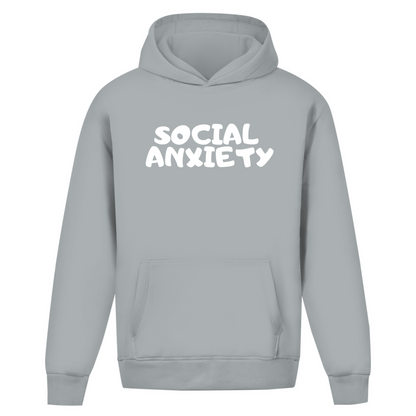 Oversize Hoodie Ohne Kordel angst weiss